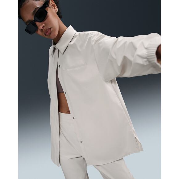 Nike 24.7 PerfectStretch Women's Large Dri-FIT Oversized Long-Sleeve Shirt - Picture 1 of 5